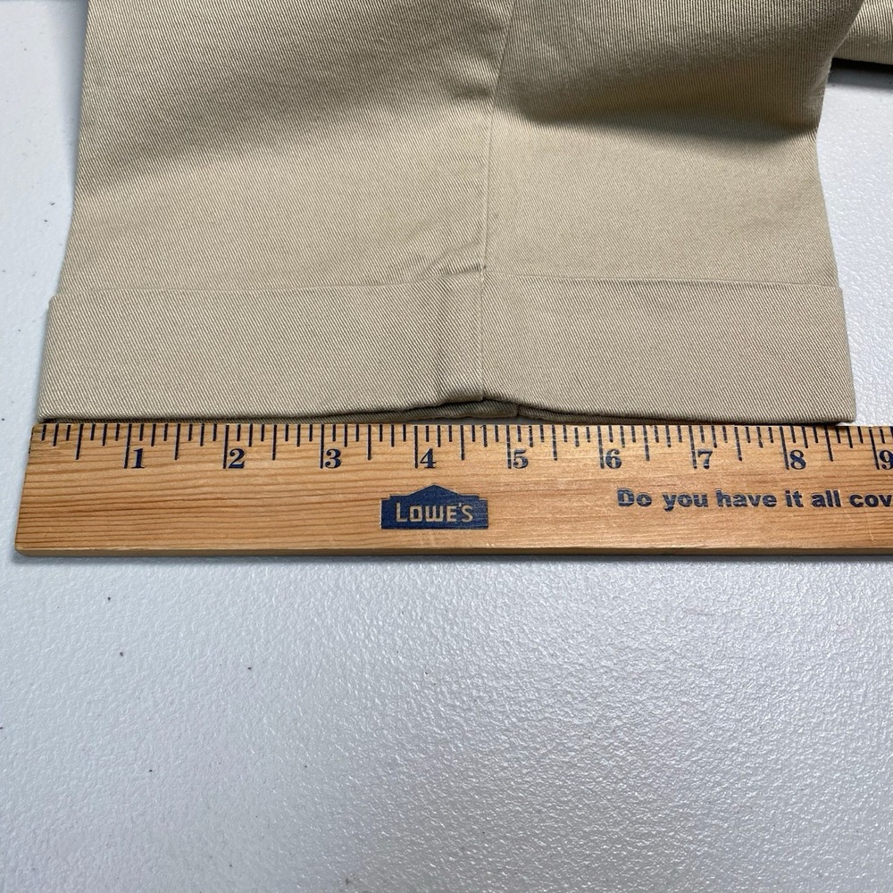 NEW 90s Polo Ralph Lauren Hammond Pants 34x36 Cuffed Mens Pleated Classic Beige - Picture 9 of 15